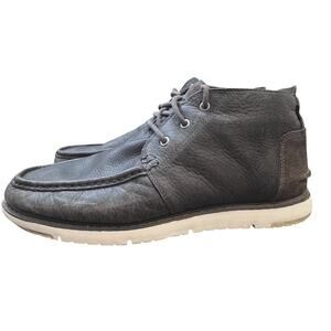 Toms Mens Size 12 Brown Leather Chukka Waterproof Boots Casual Stylish Comfort